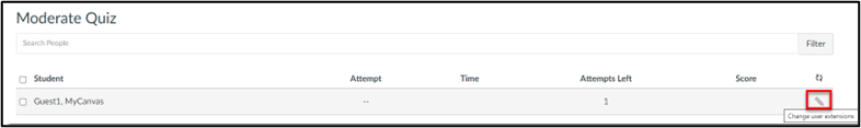 Change user extensions