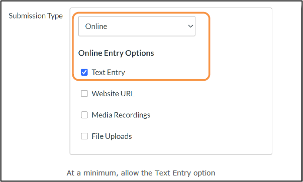 Submission Type Configuration