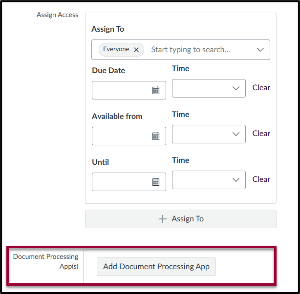 Document Processing App Button
