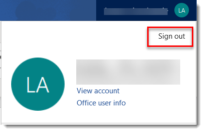 Signout button